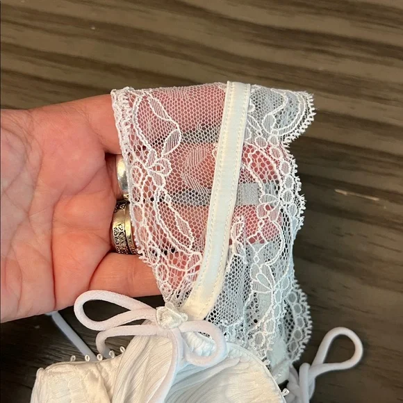 FOR LOVE AND LEMONS DAHLIA WHITE CORSET/BUSTIER LARGE - Picture 5 of 16